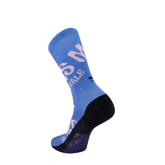 Mons Royale Atlas Crew Sock Digital-Blue Trippy
