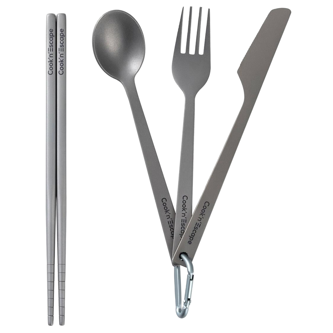 Cook'n'Escape 4-Piece Titanium Durable Cutlery Set
