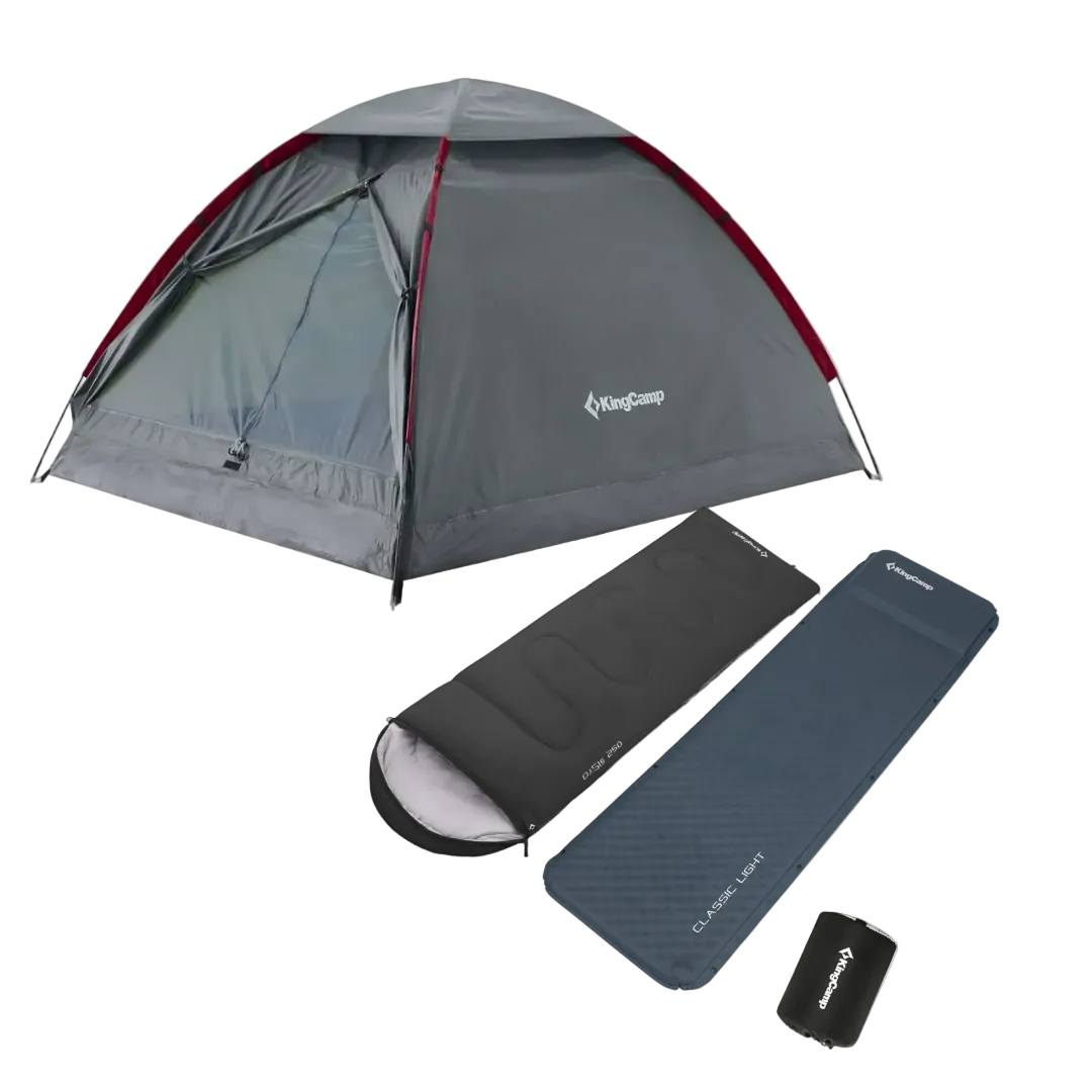 KingCamp Holiday II, Oasis Sleeping Bag & Classic Light Mat Bundle