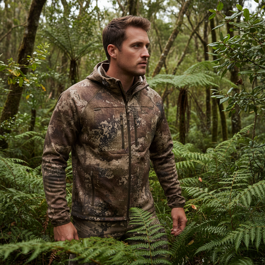 Pinewood Furudal Active Camou Powerfleece Hoodie Strata