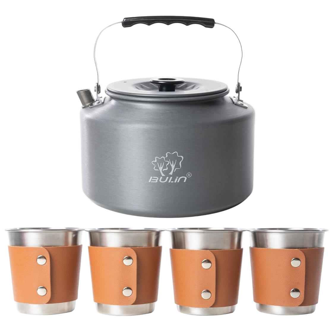 Bulin Camping Kettle Set with 4 Cups