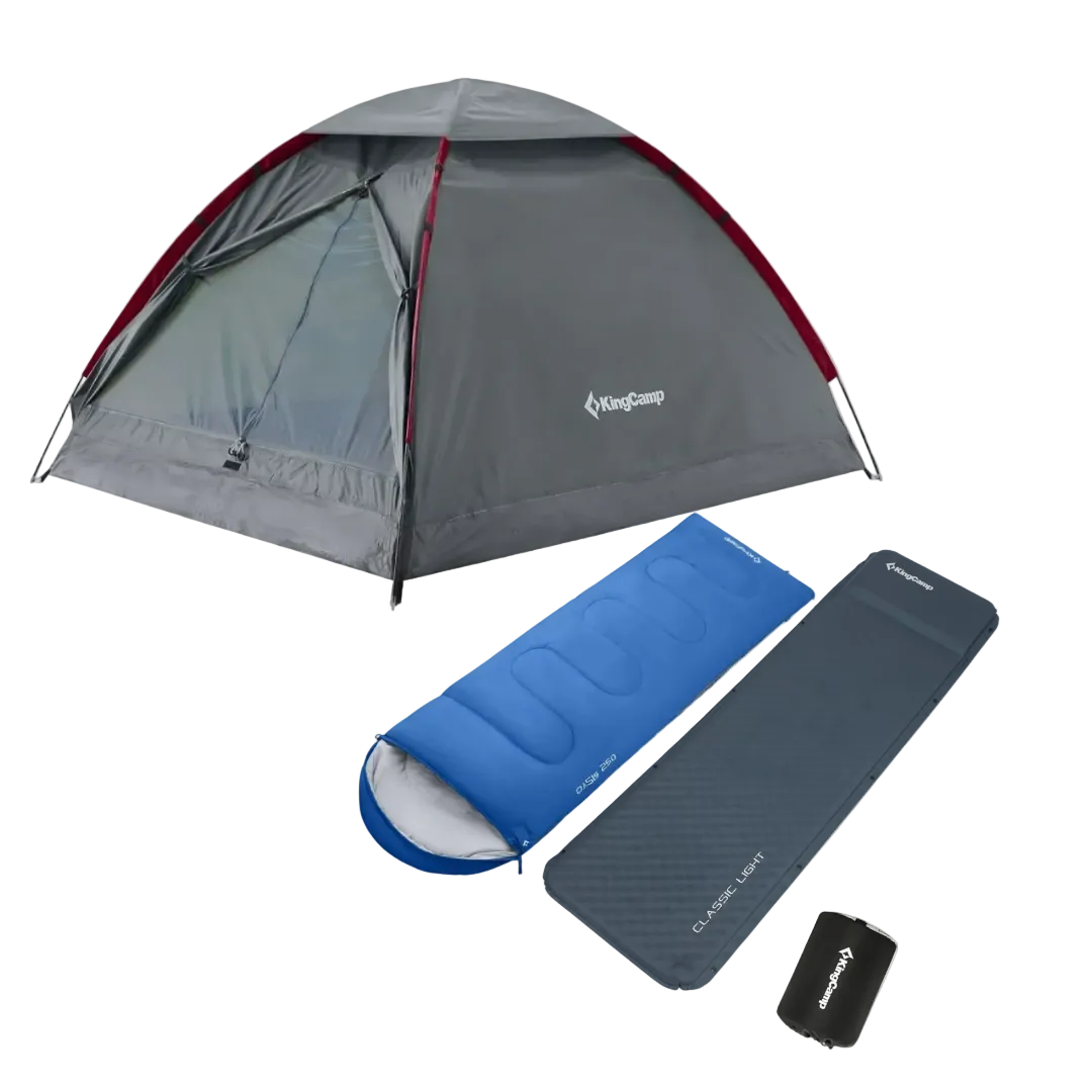 KingCamp Holiday II, Oasis Sleeping Bag & Classic Light Mat Bundle