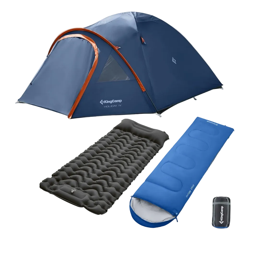 KingCamp Tent, 2 x Mats and 2 x Sleeping Bags Bundle