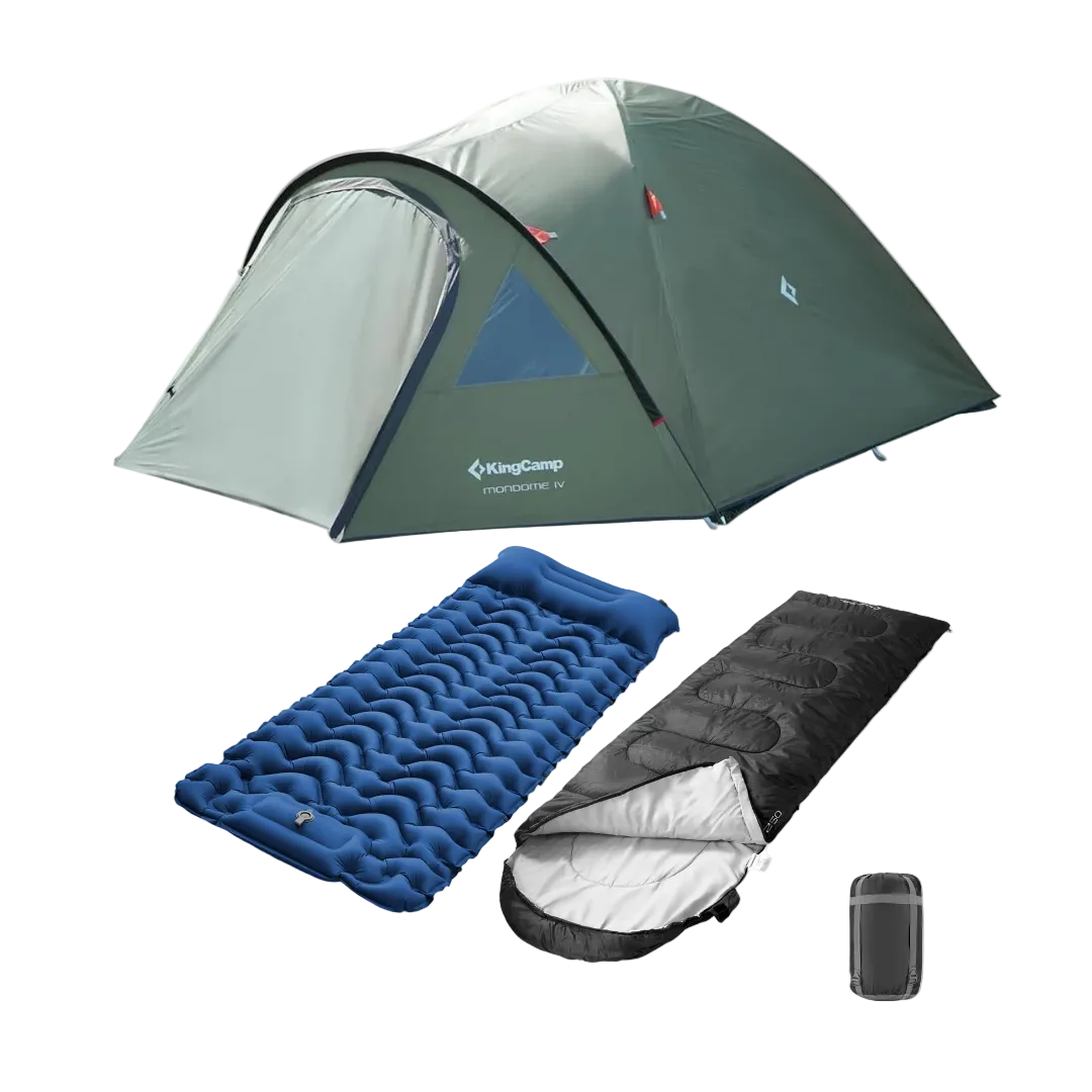 KingCamp Tent, 2 x Mats and 2 x Sleeping Bags Bundle