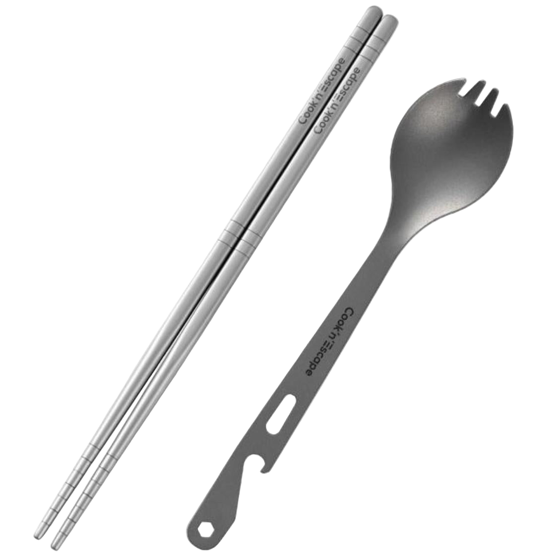 Cook'n'Escape Titanium Spork and chopsticks