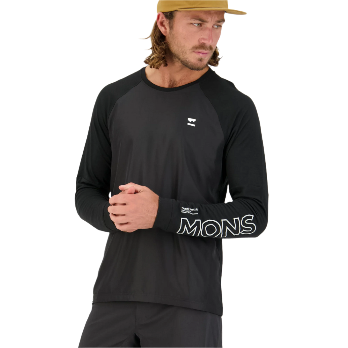 Mons Royale Tarn Wind Jersey Black - Medium