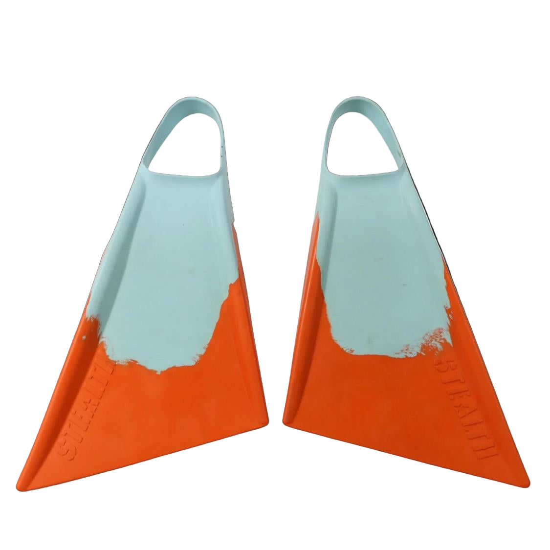 STEALTH S2 SUPER SOFT TURQ/PAPAYA FINS - Large (11-12.5)