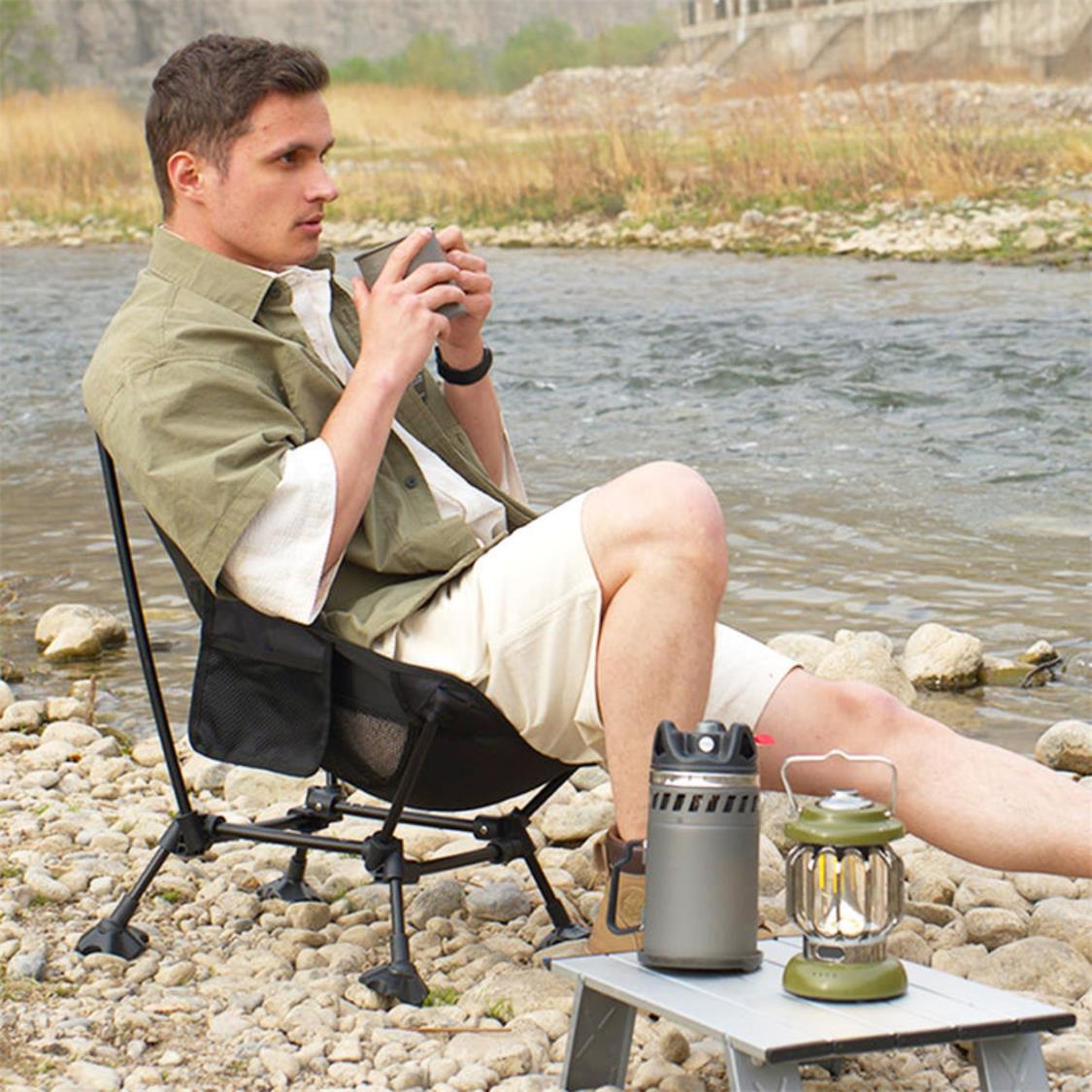 ATEPA Ultralight Square Low Chair Folding Chair (2
