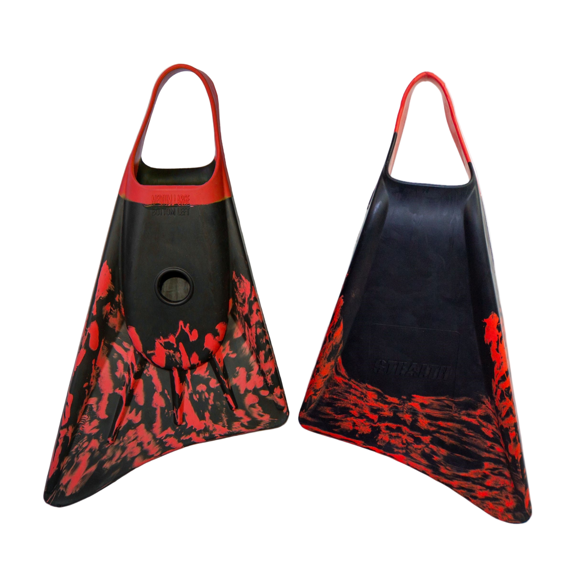 STEALTH S1 SUPREME FINS BLACK/RED - XS (3-4.5US)