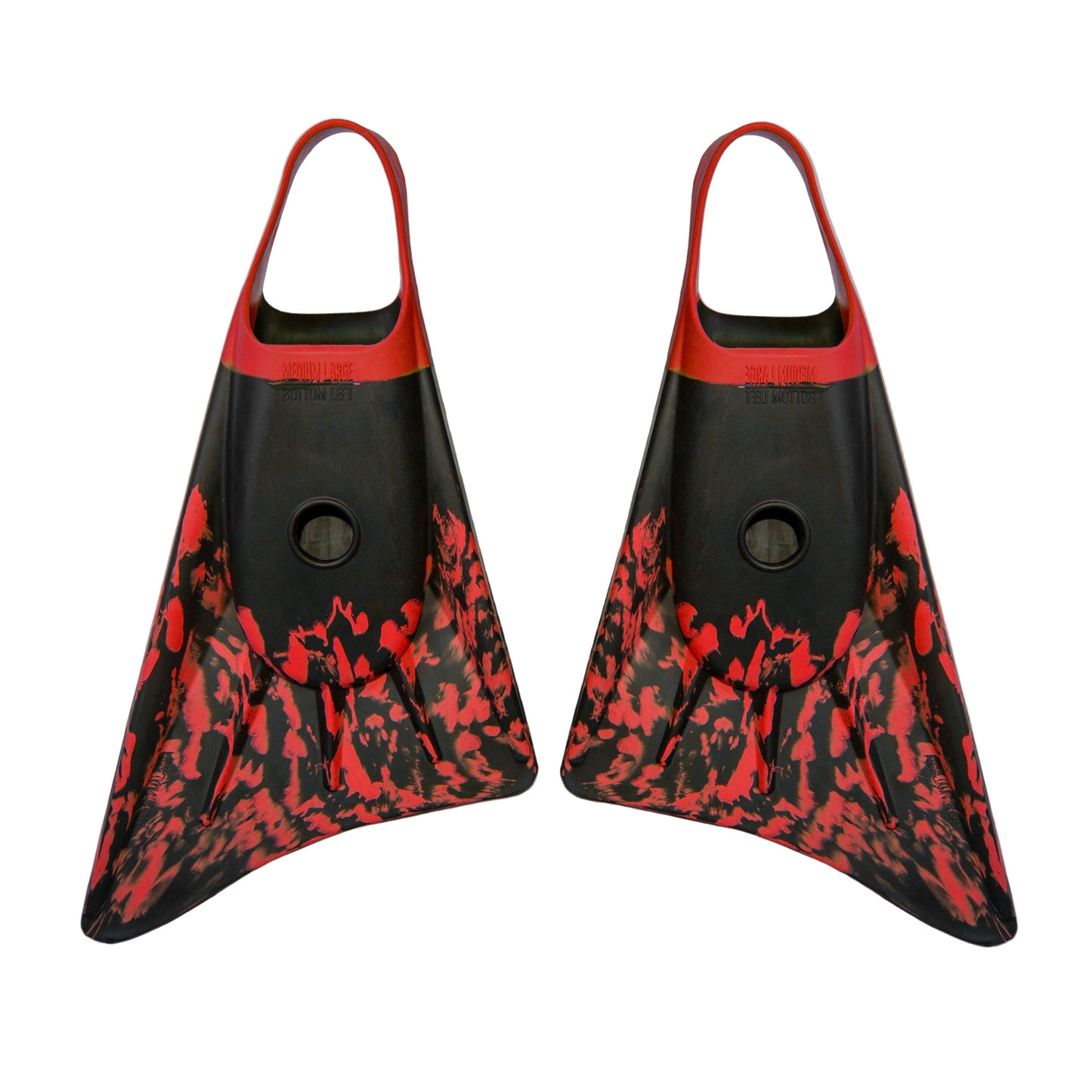 STEALTH S1 SUPREME FINS BLACK/RED - XS (3-4.5US)