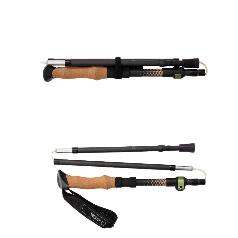 ATEPA Carbon Fibre Folding Trekking Pole - Twin Pack