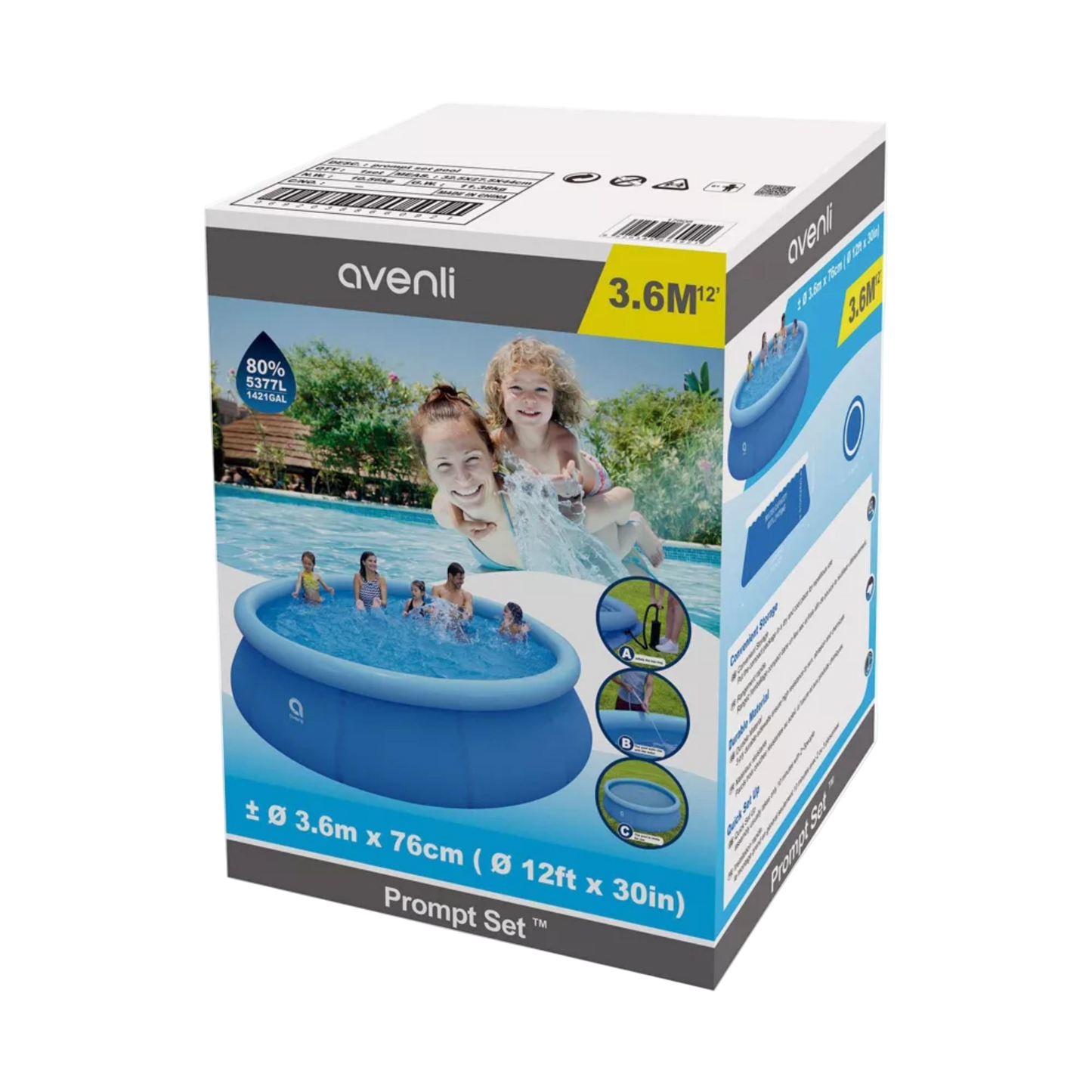 Avenli Prompt Set Pool - 3.66m x 76cm
