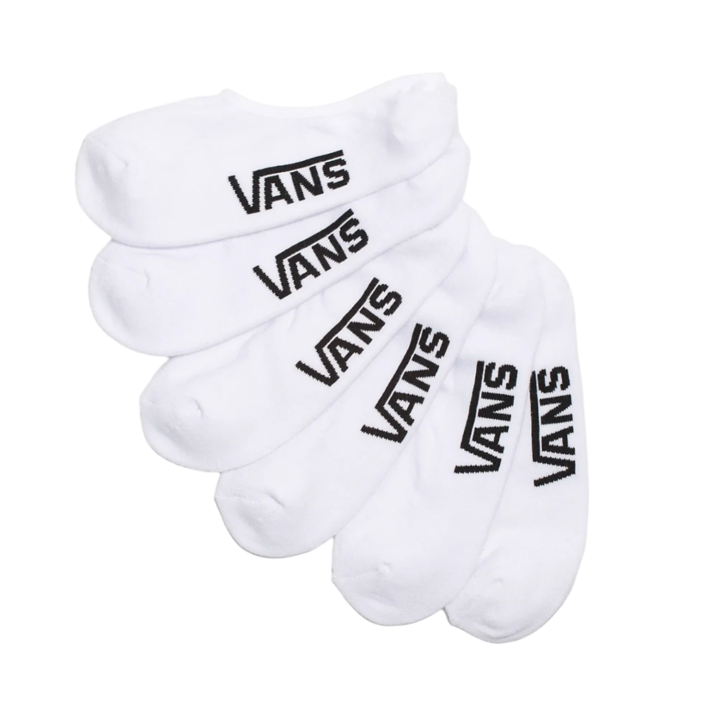 Vans Classic Super No Show Socks 3 Pack White