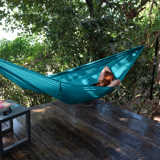 Cocoon Single Travel Hammock-Island Green + Tree Strap Set