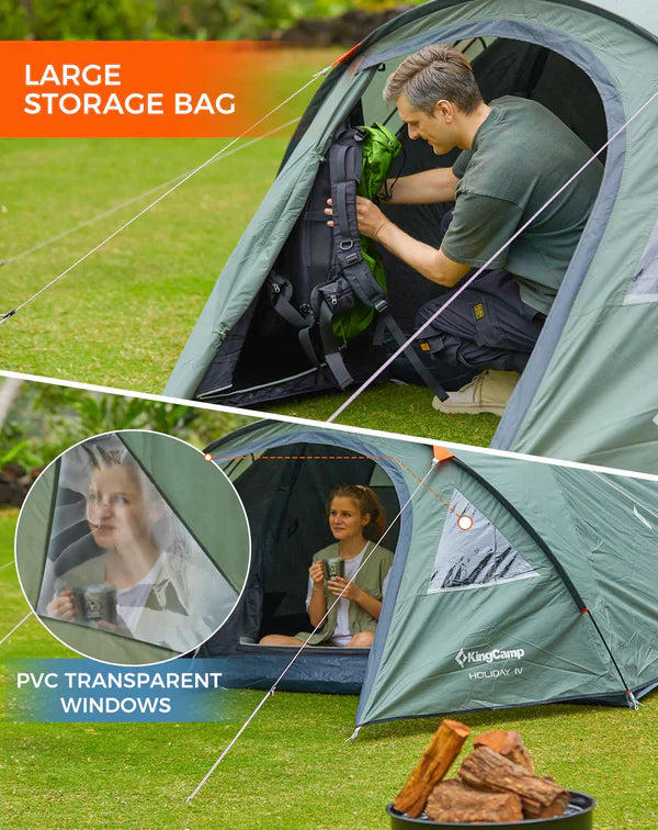 KingCamp Holiday 4 Dome tent Green