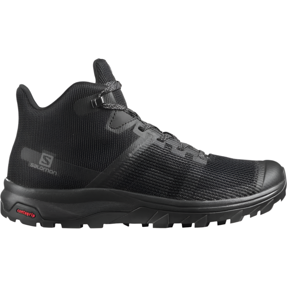 Salomon Women's Outline Prism Mid Gore-Tex W-Black/Quiet Shade/Quarry-5.5