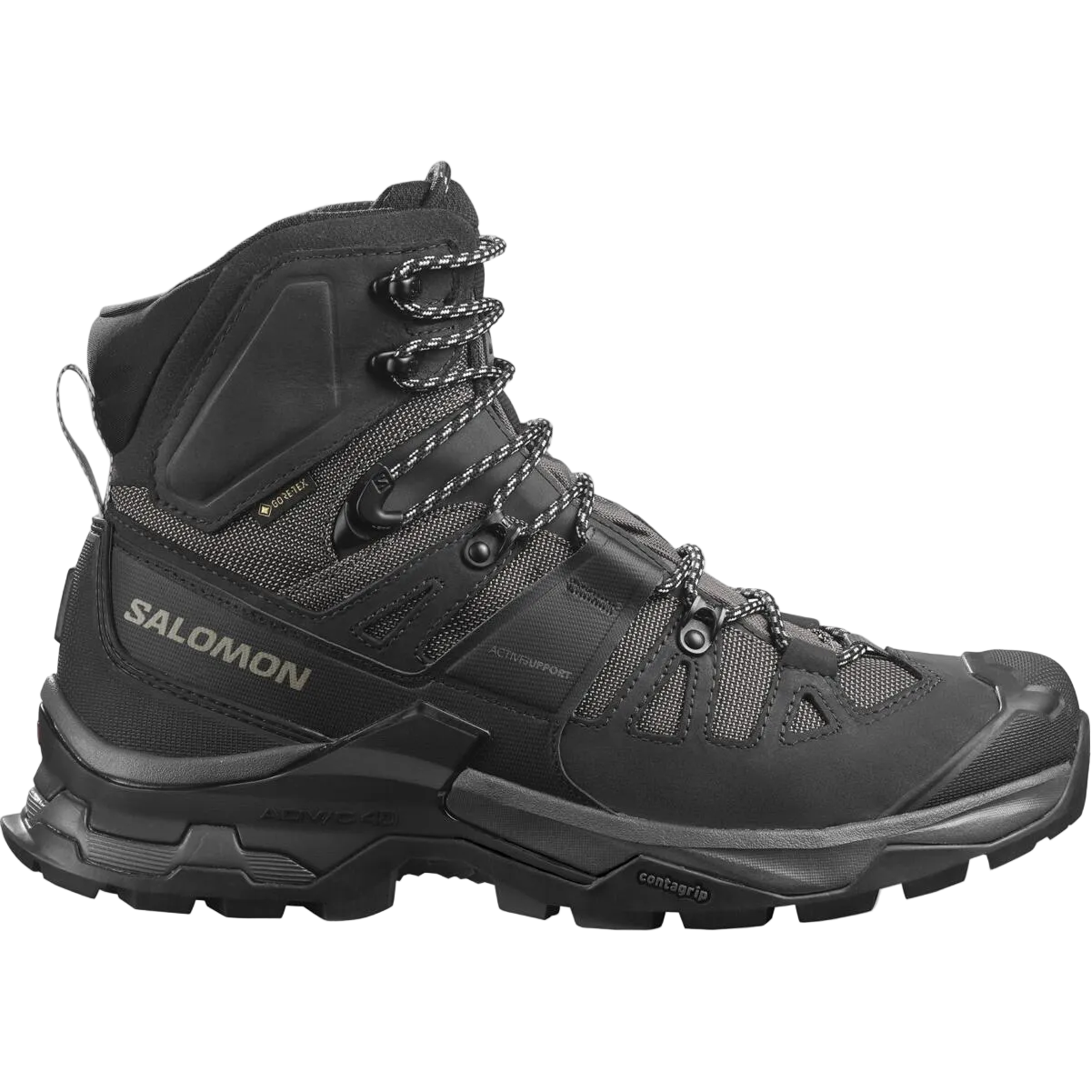 Salomon QUEST 4 GTX Men's Shoe - MAGNET/BLACK/QUARRY-8.5