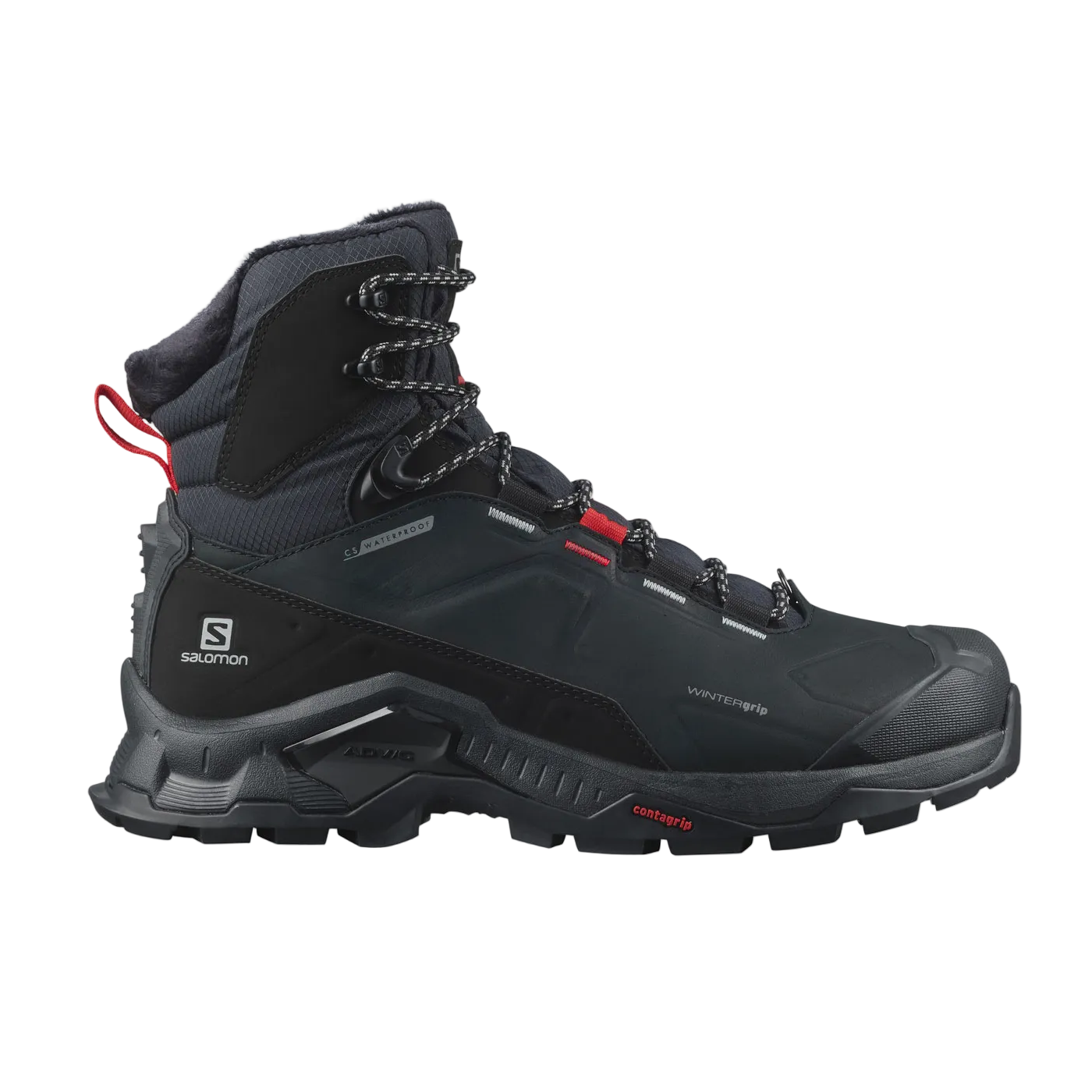 Salomon Quest Winter Ts Cswp Men's Shoe-Black/Goji Berry/Monument-8.5