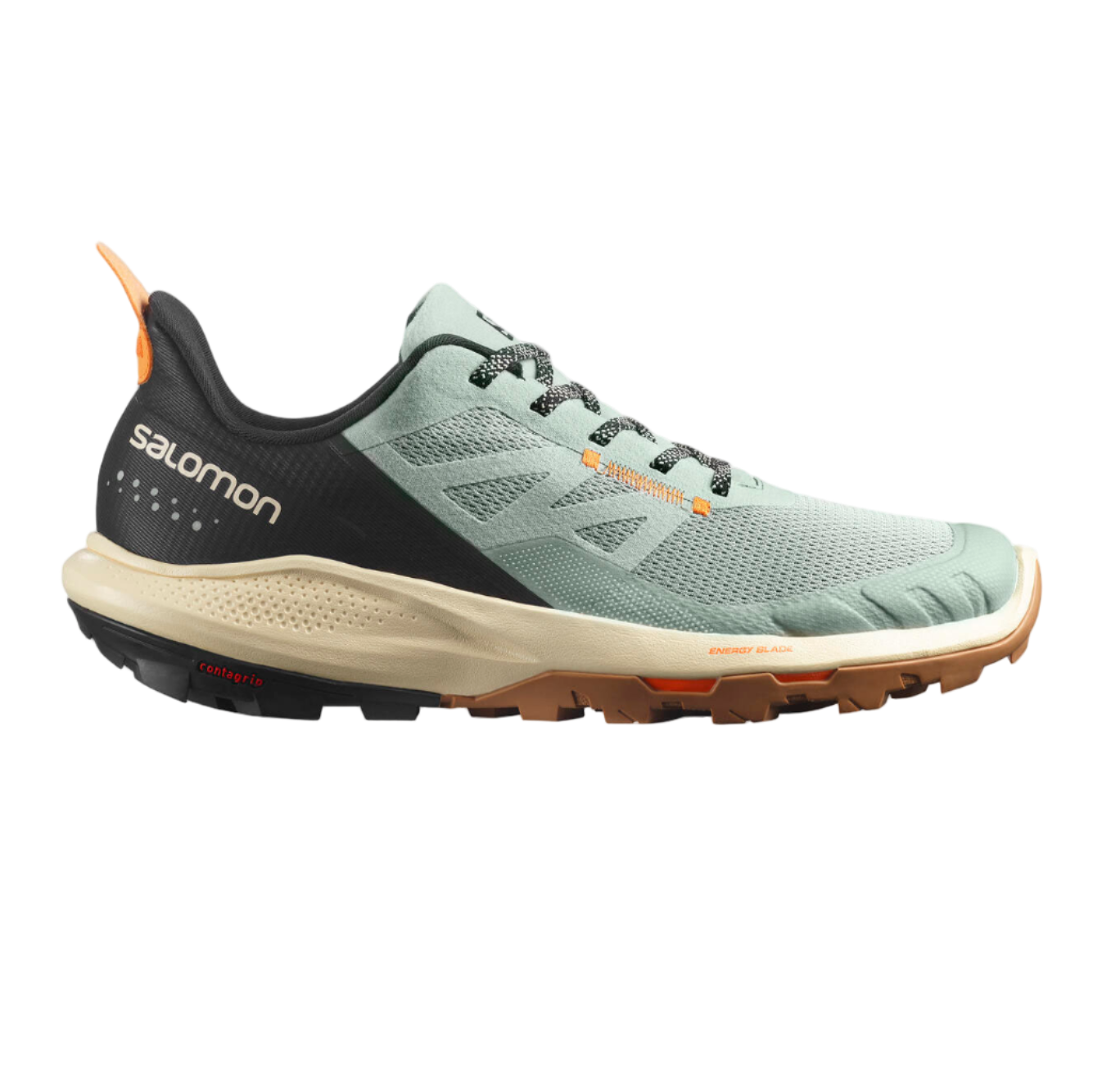 Salomon Outpulse-Wrought Iron Bleached Sand Vibrant Orange-8.5