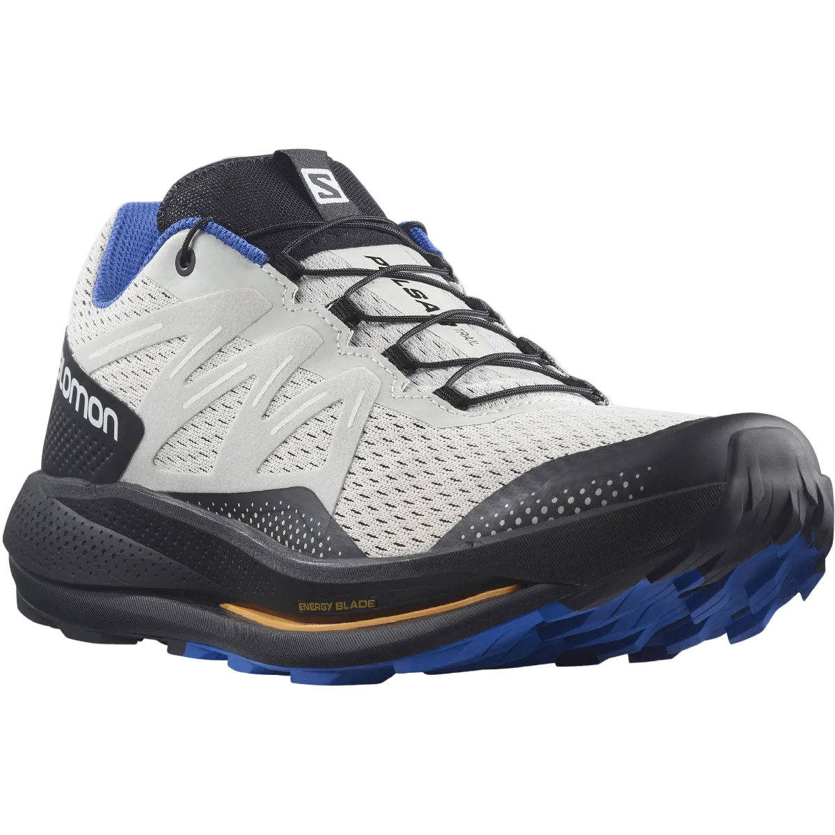 Salomon PULSAR TRAIL Men's Shoe - LUNAR ROCK/BLACK/DAZZLING BLUE -8.5