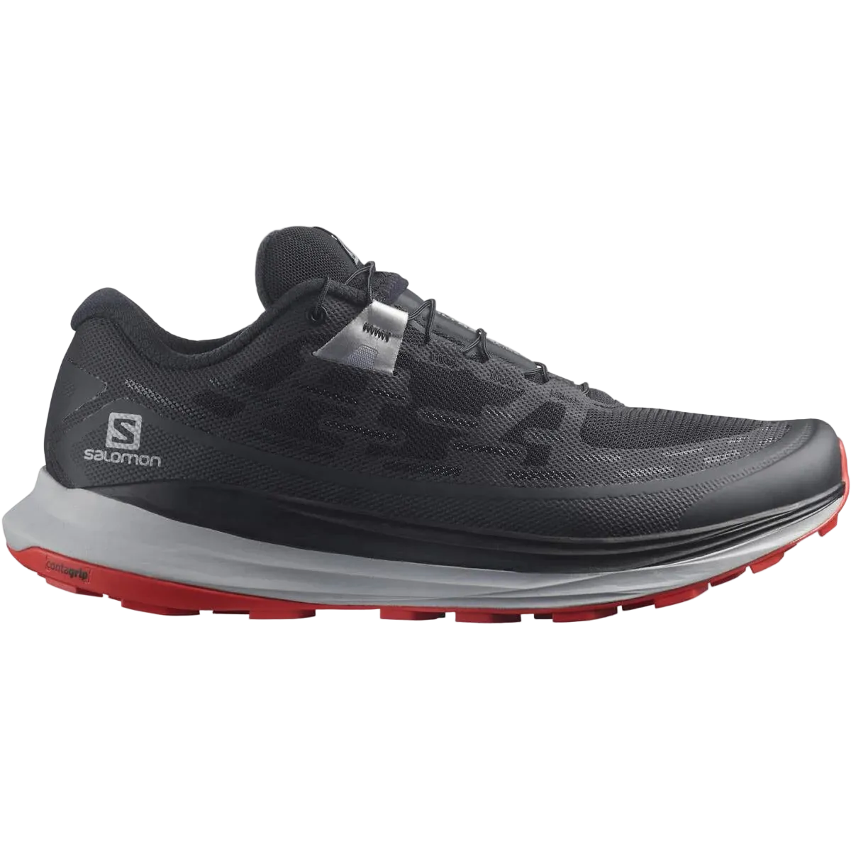 Salomon ULTRA GLIDE WIDE Men's Shoe- BLACK/ALLOY/GOJI BERRY -8.5
