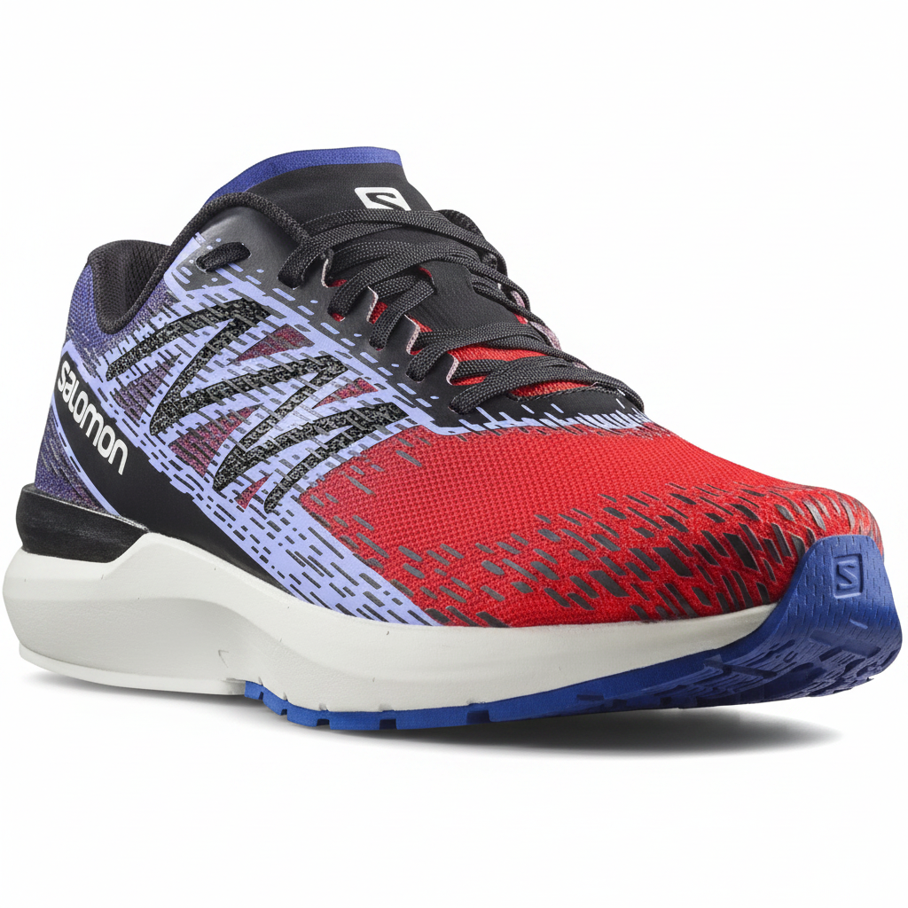 Salomon Men's Sonic 5 Balance Shoe-Poppy Red/Clematis Blue/Black-8.5
