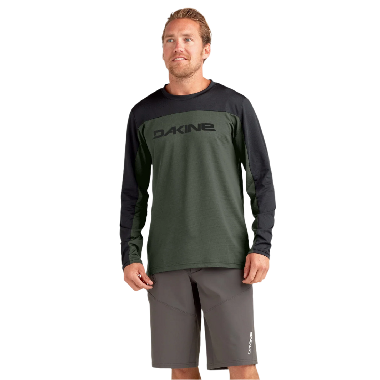 Dakine Syncline LS Men's Bike Jersey Peat Green