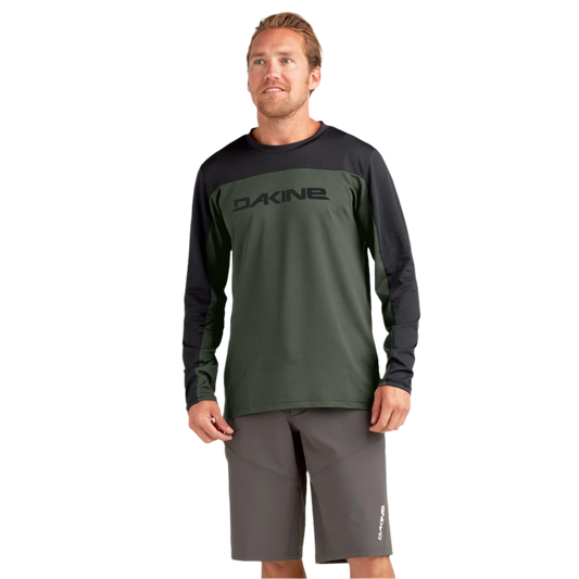 Dakine Syncline LS Men's Bike Jersey Peat Green