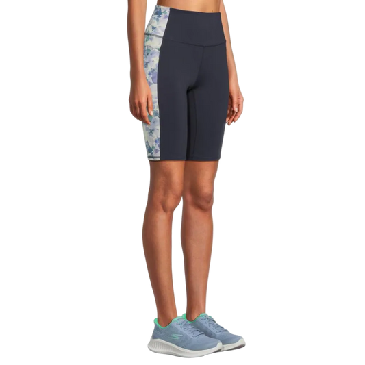 Skechers GOWALK SEASCAPE FLORAL 10" BIKE SHORT Blue Seascape Floral