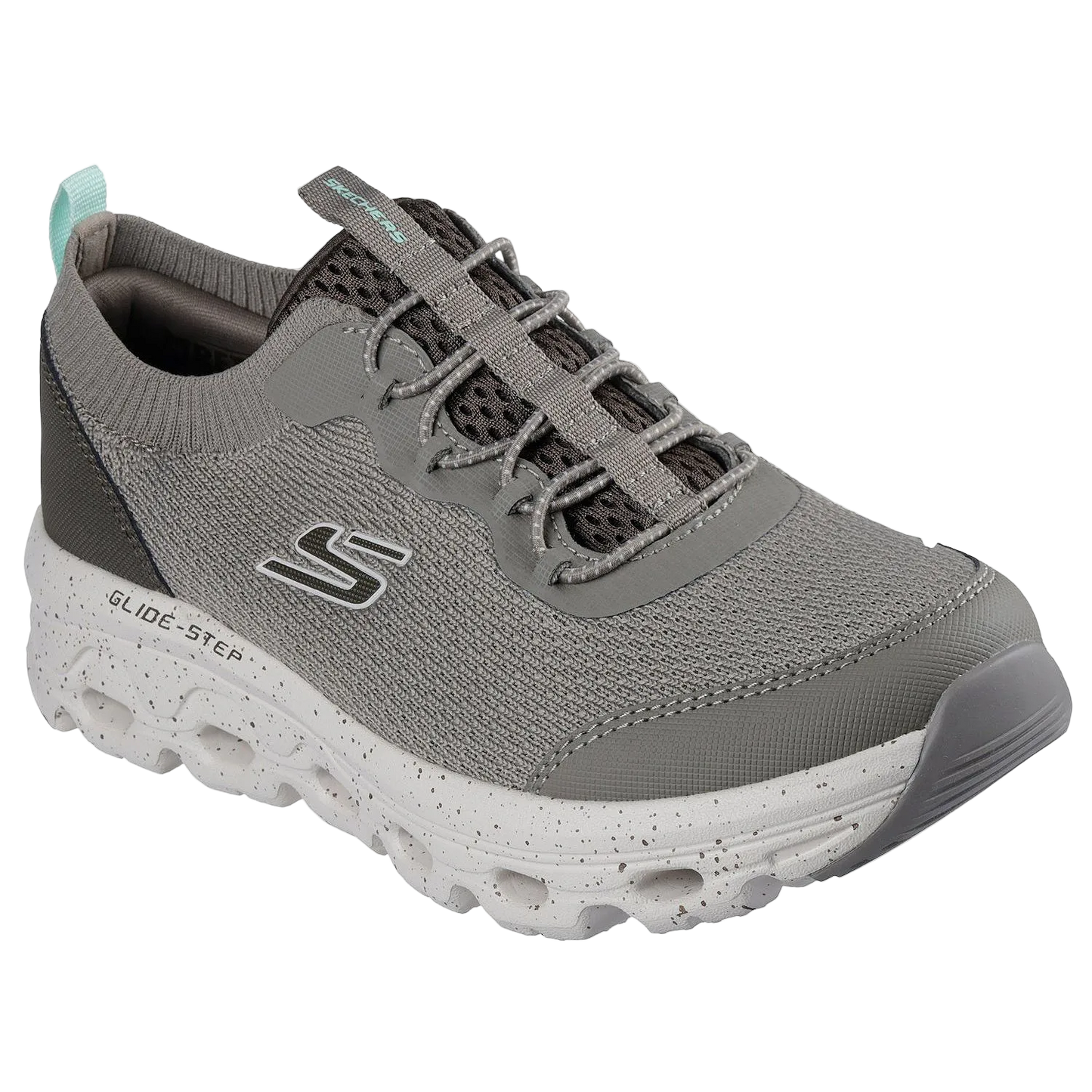 Skechers Womens Glide-Step - Memory Foam Insole - Grey / Light Brown