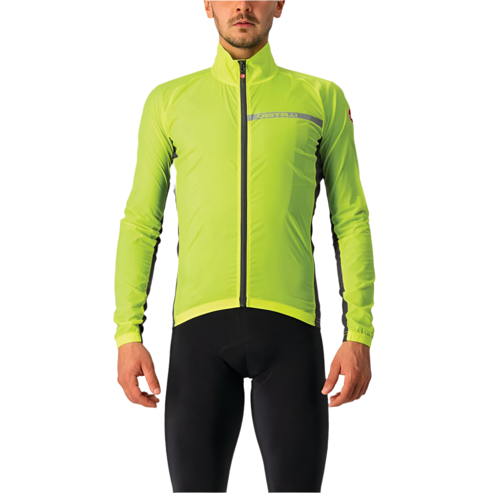Castelli Squadra Jacket Elect Lime/Dark Gray