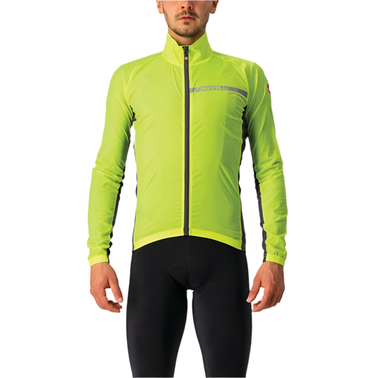 Castelli Squadra Jacket Elect Lime/Dark Gray