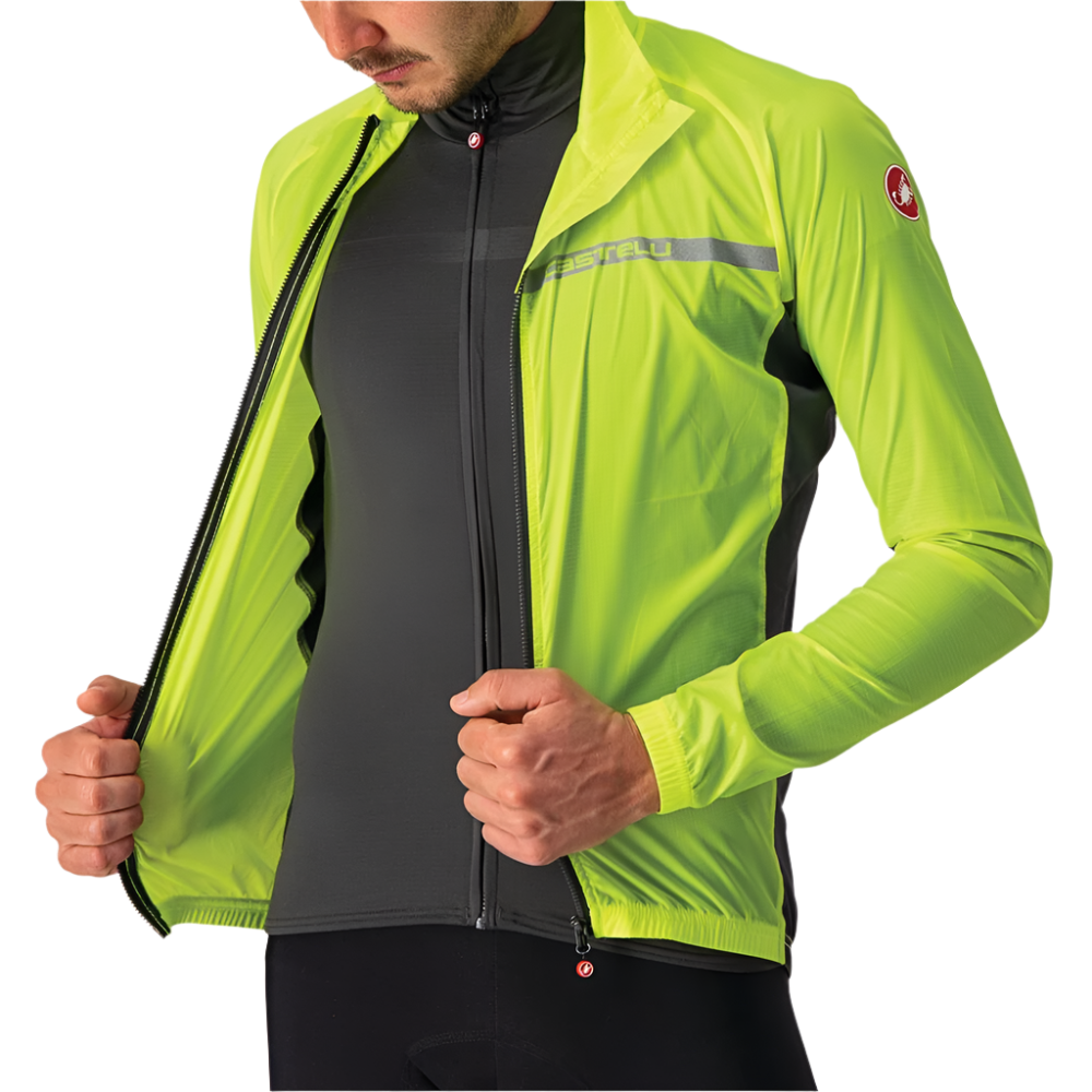 Castelli Squadra Jacket Elect Lime/Dark Gray