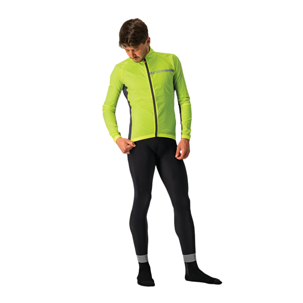 Castelli Squadra Jacket Elect Lime/Dark Gray