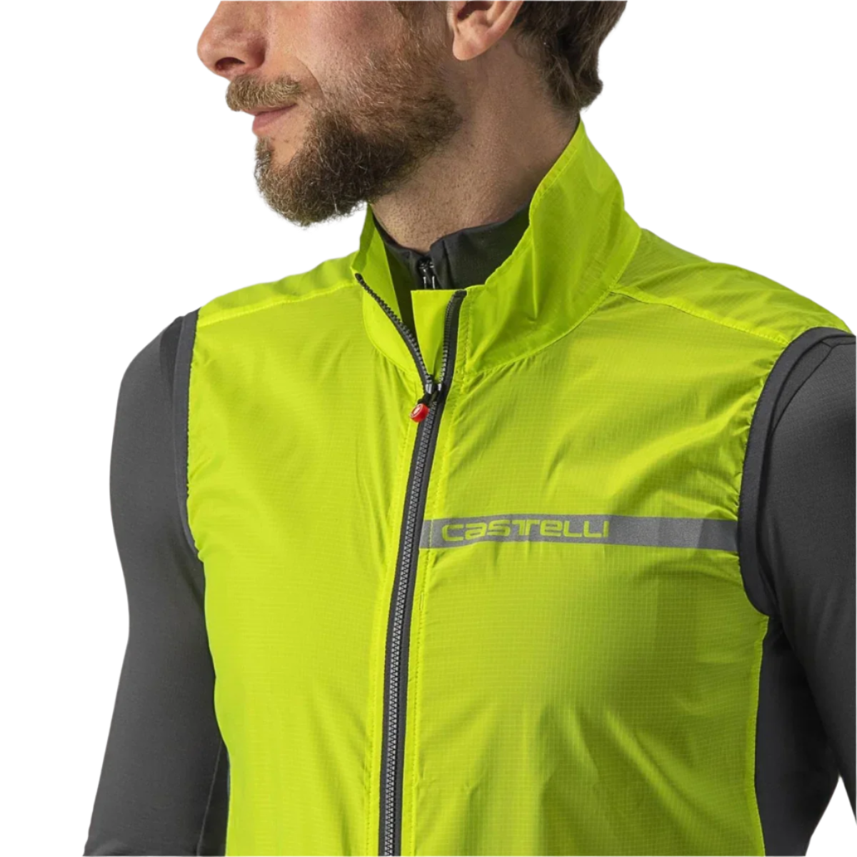 Castelli Vest Squadra Electric Lime/Dark Gray
