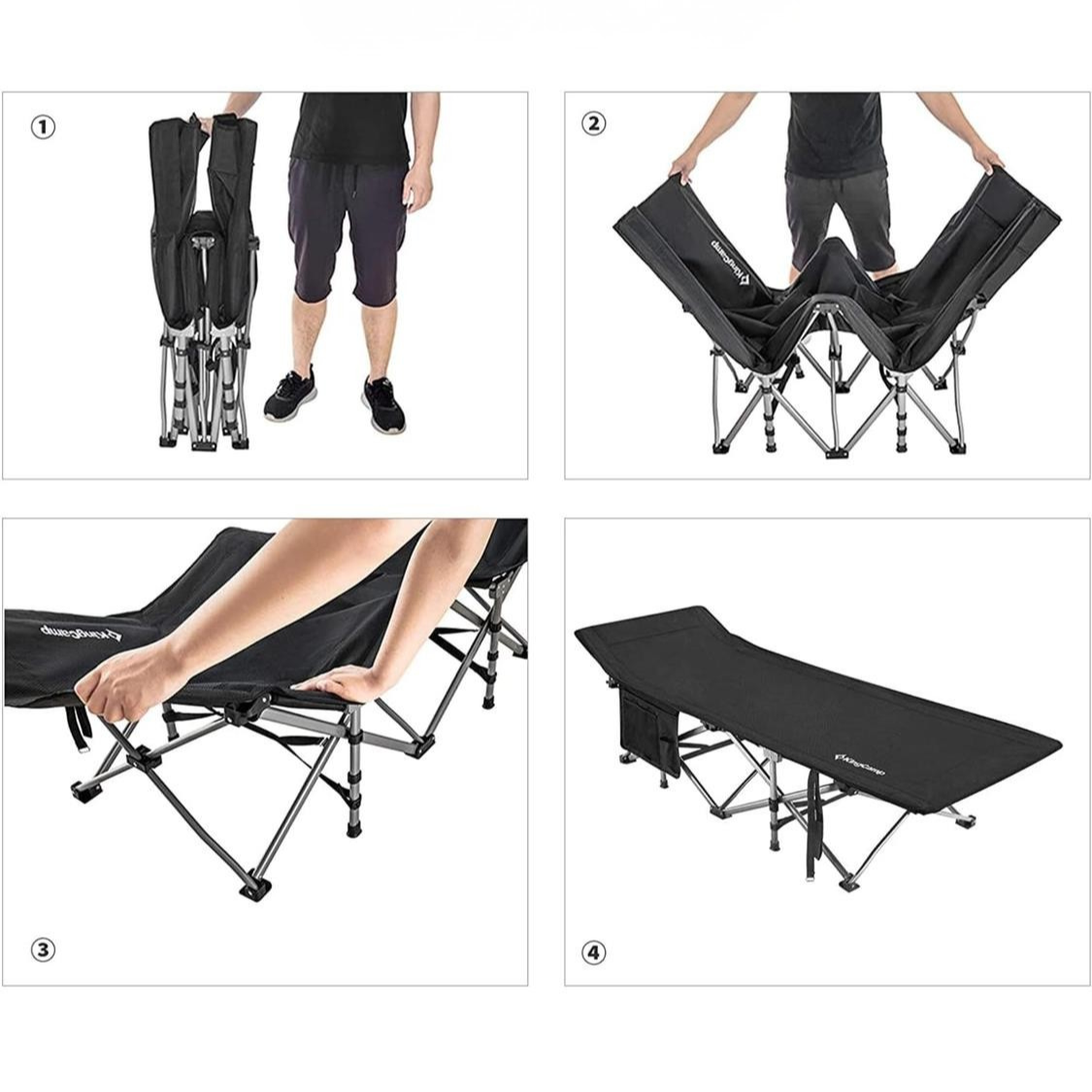 KingCamp XXL Folding Camping Bed Heavy Duty
