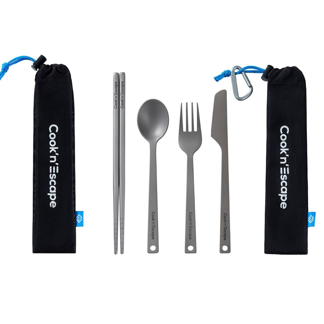 Cook'n'Escape 4-Piece Titanium Durable Cutlery Set
