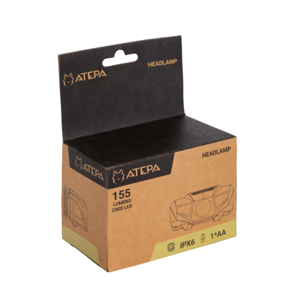 ATEPA Headlamp Waterproof - 155 lumen