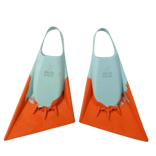 STEALTH S2 SUPER SOFT TURQ/PAPAYA FINS - Large (11-12.5)