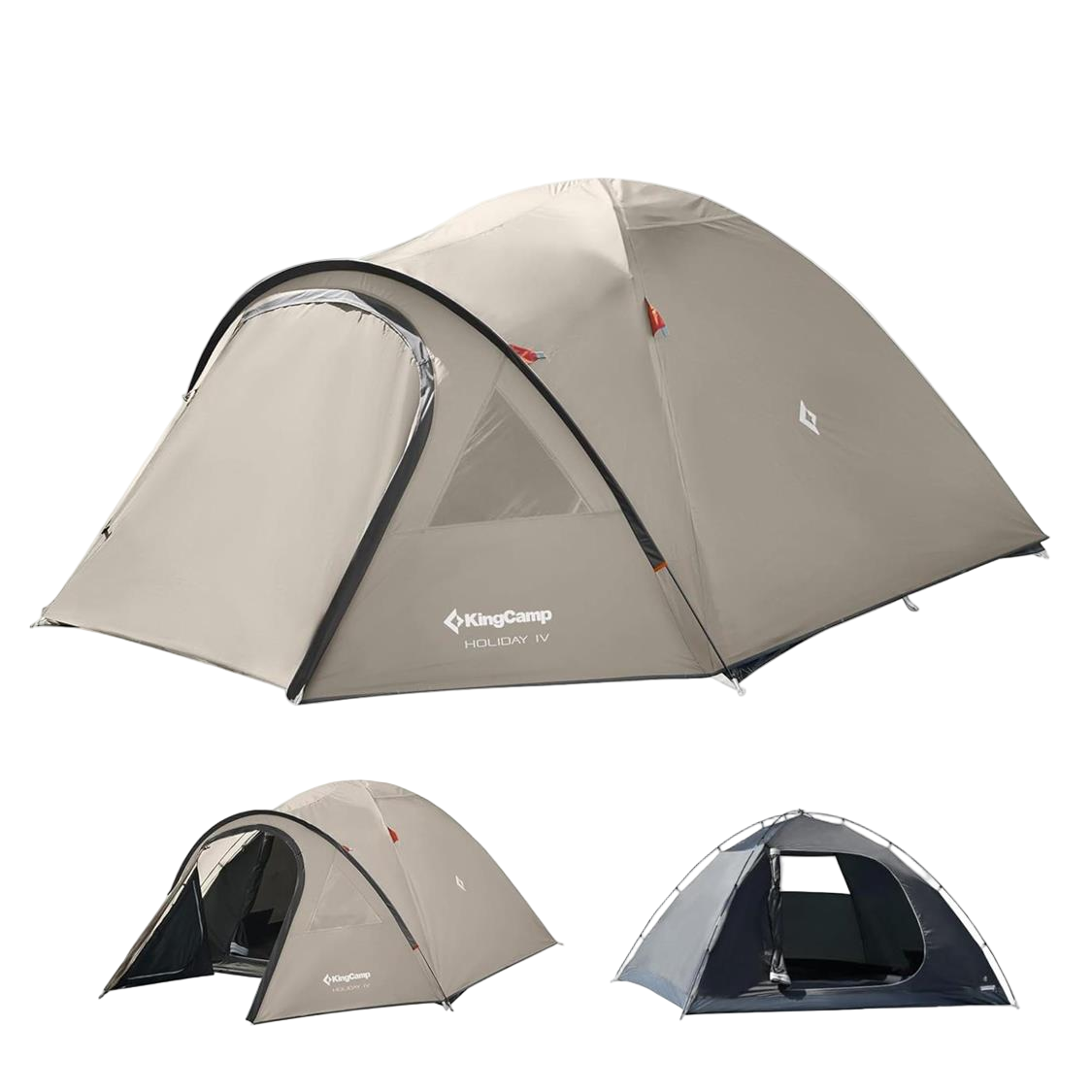 KingCamp Holiday 4 Dome tent Beige