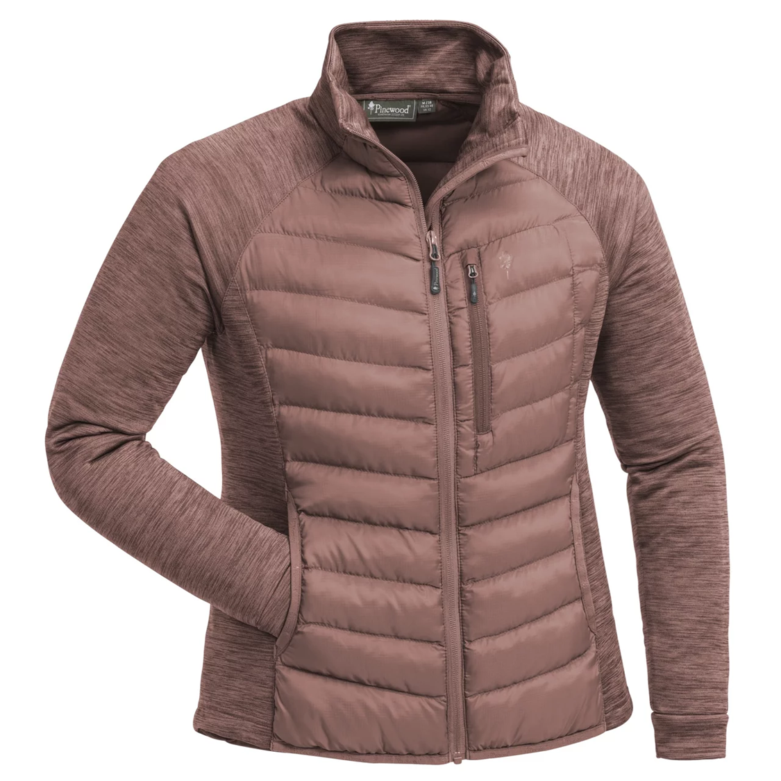 Pinewood Abisko Hybrid Women's Powerfleece Marron Rose - Small