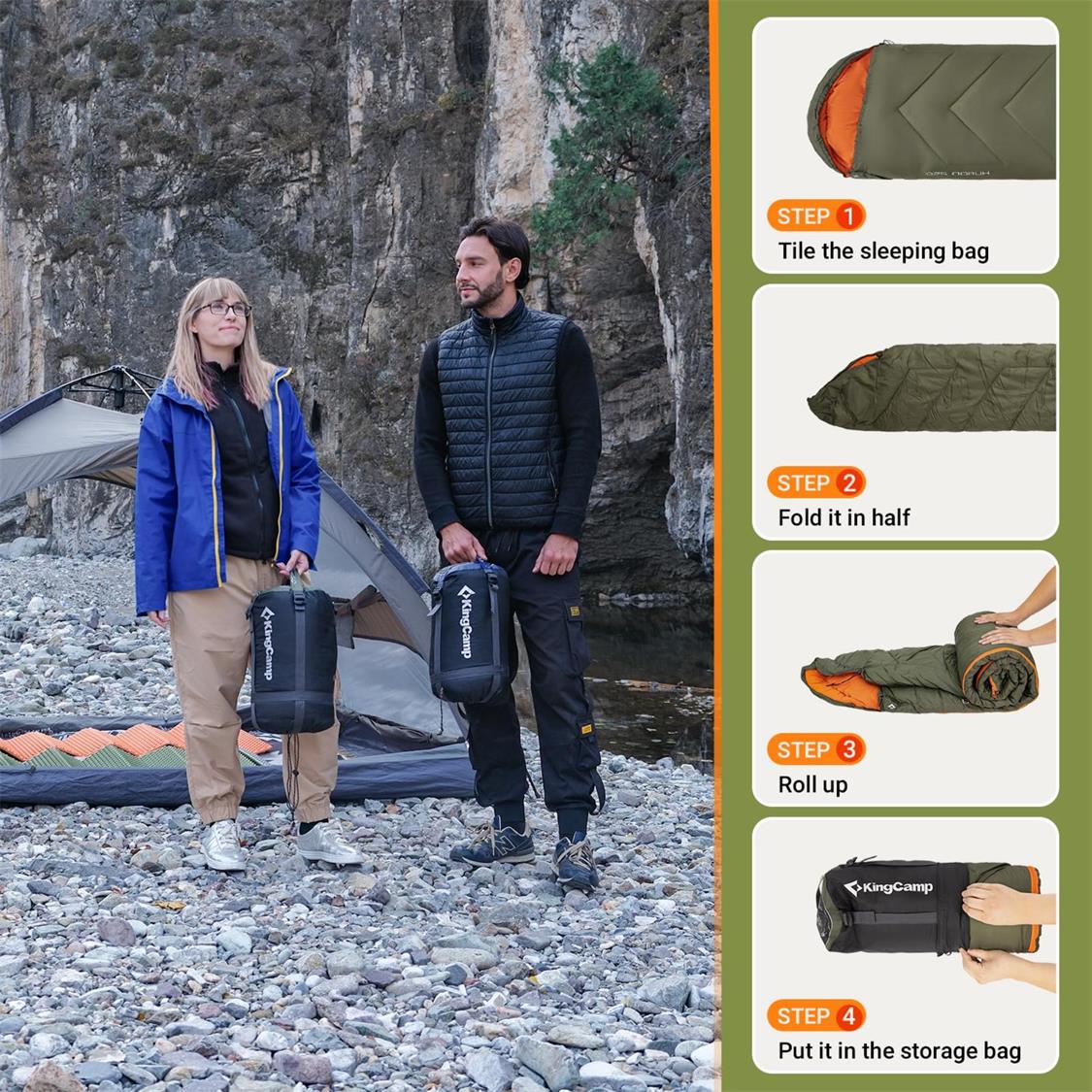 KingCamp HURON 250 Hooded Sleeping Bag (4)
