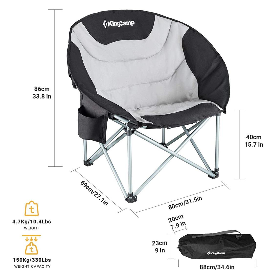 KingCamp Saucer Padded Camping Chair (3)