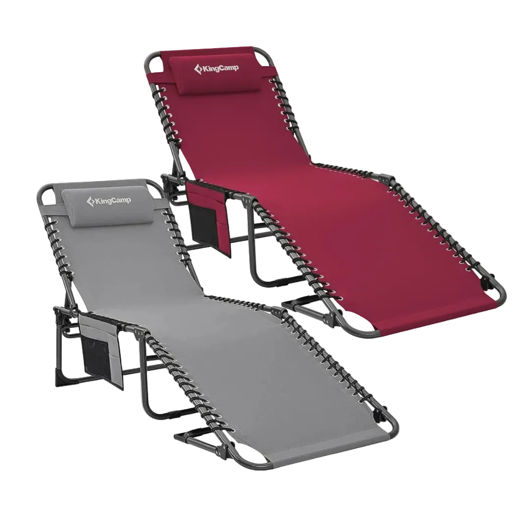 KingCamp Berlin Folding Sun Lounger - Two Colours