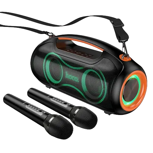 Hoco 600W Bluetooth Party Speaker with 2 Wireless Microphones