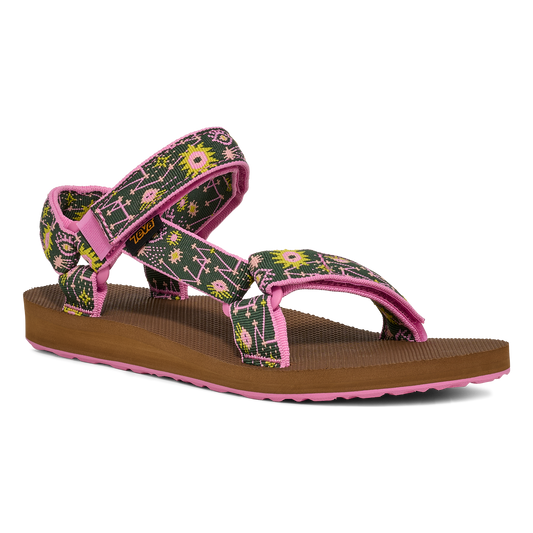 Teva Original Universal women's sandal in Astronomy Pineneedle/Peach Parfait, angle view