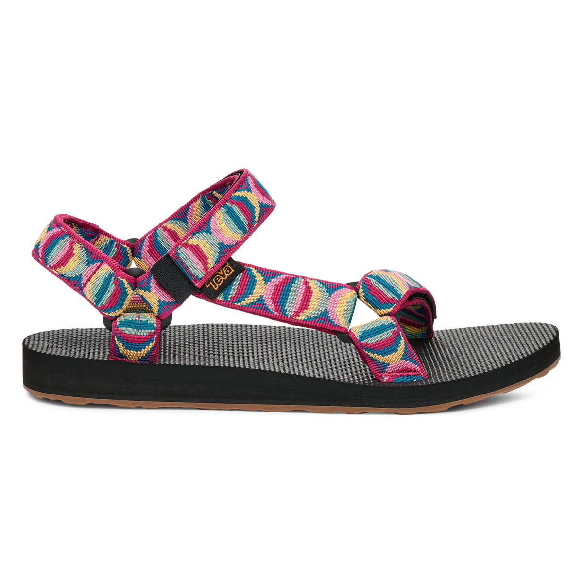 Teva Original Universal women's sandal in Burst Blue Tile/Confetti, side view