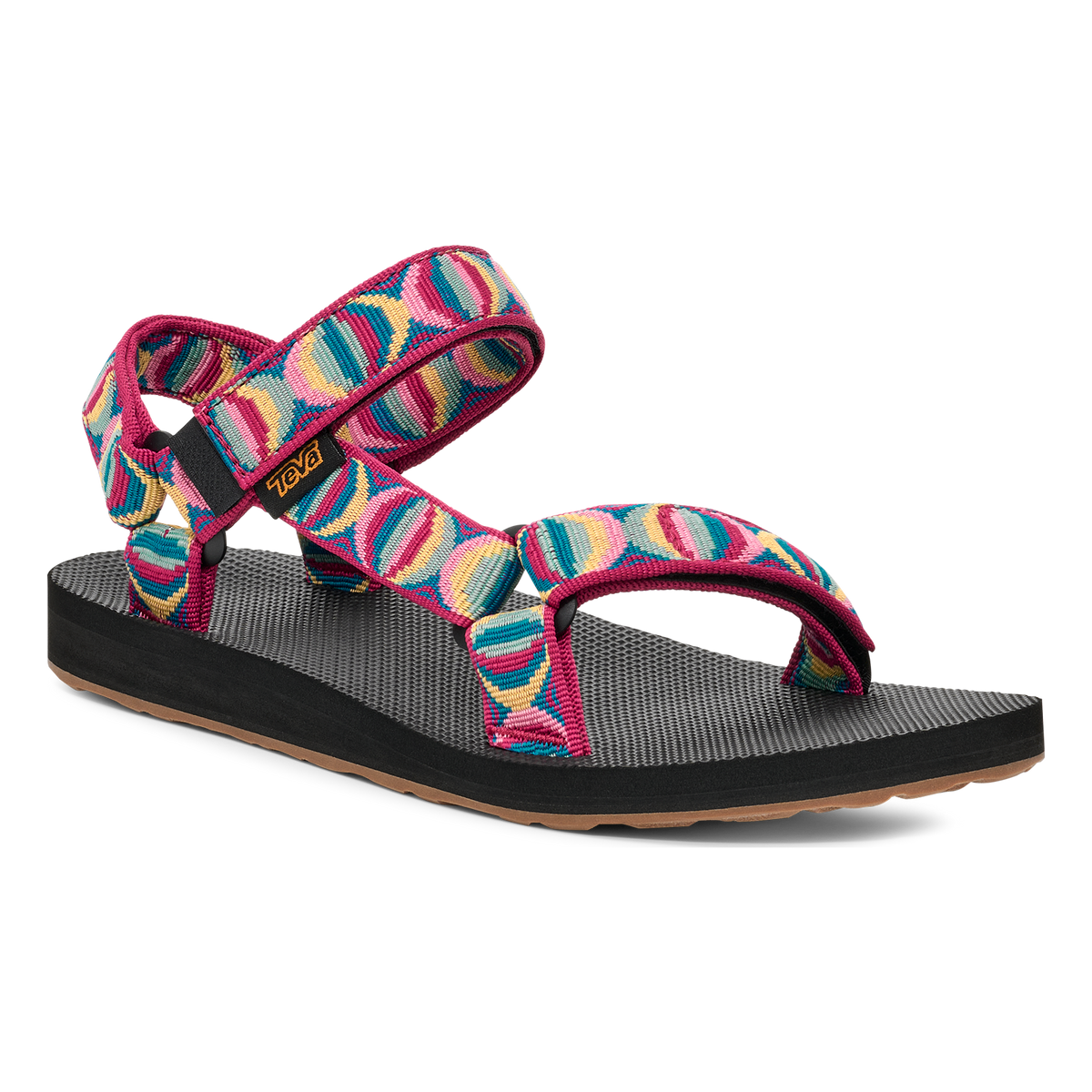 Teva Original Universal women's sandal in Burst Blue Tile/Confetti, angle view