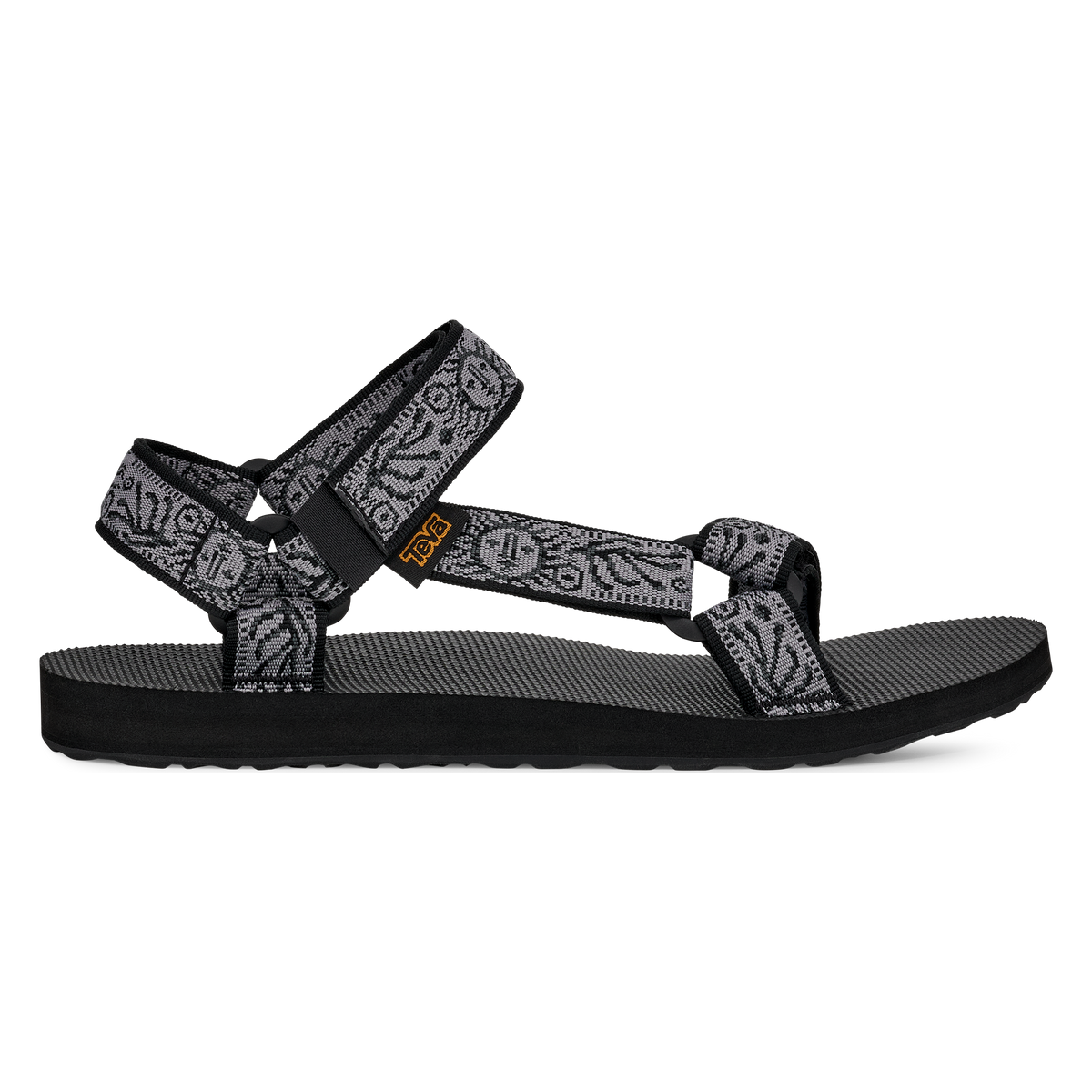 Teva Original Universal men's sandal in Windy Summer Black/Grey, side view