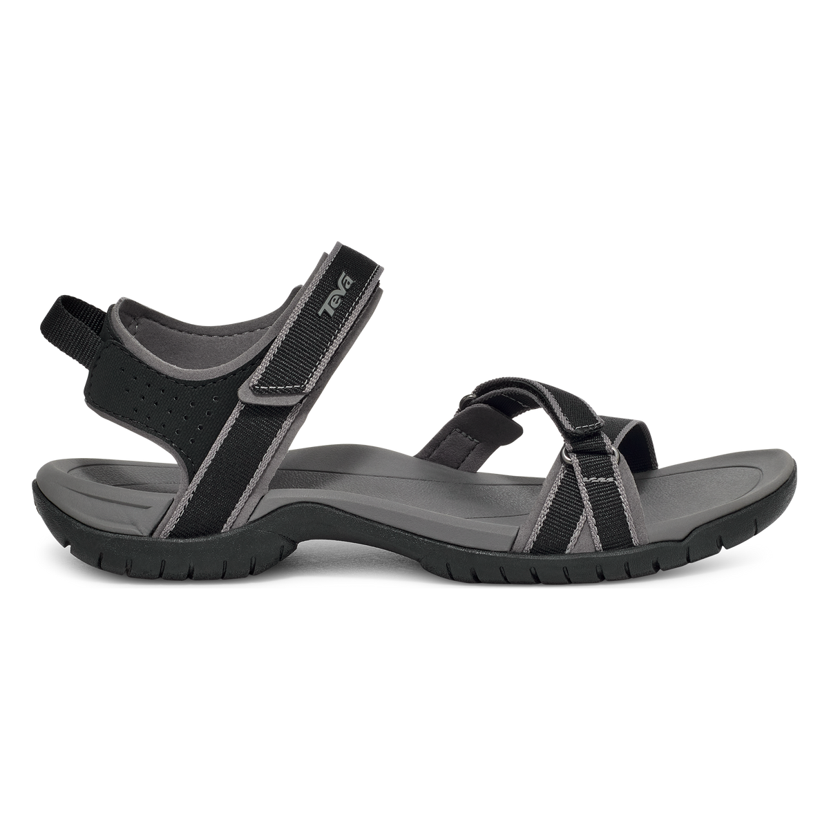 Teva Verra women's sandal in Black, side view